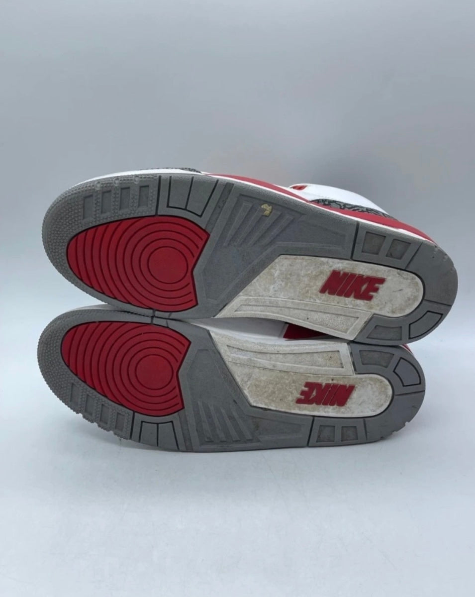 Jordan 3 Retro Fire Red (2022) 12 (Moderately Worn Pre-Owned)JordanWhite/Fire Red/Cement Grey/Black - Image 7