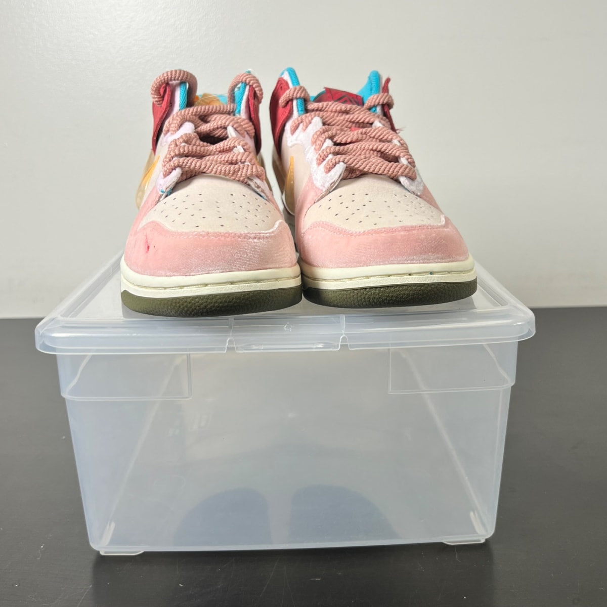 Nike Dunk Mid Social Status Free Lunch Strawberry Milk 8 (New Pre-Owned)NikeLight Soft Pink/Shy Pink-Tan - Image 2