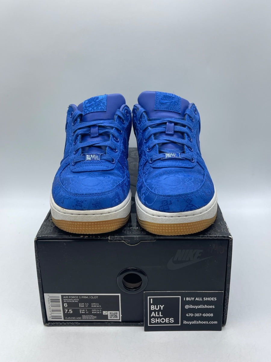 Nike Air Force 1 Low CLOT Blue Silk 6 (Moderately Worn Pre-Owned) - Image 2