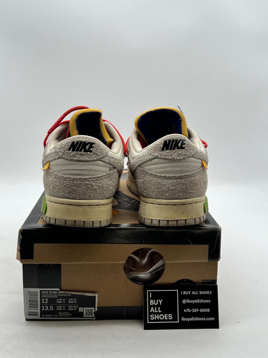 Nike Dunk Low Off-White Lot 13 12 (Heavily Worn Pre-Owned) - Image 3