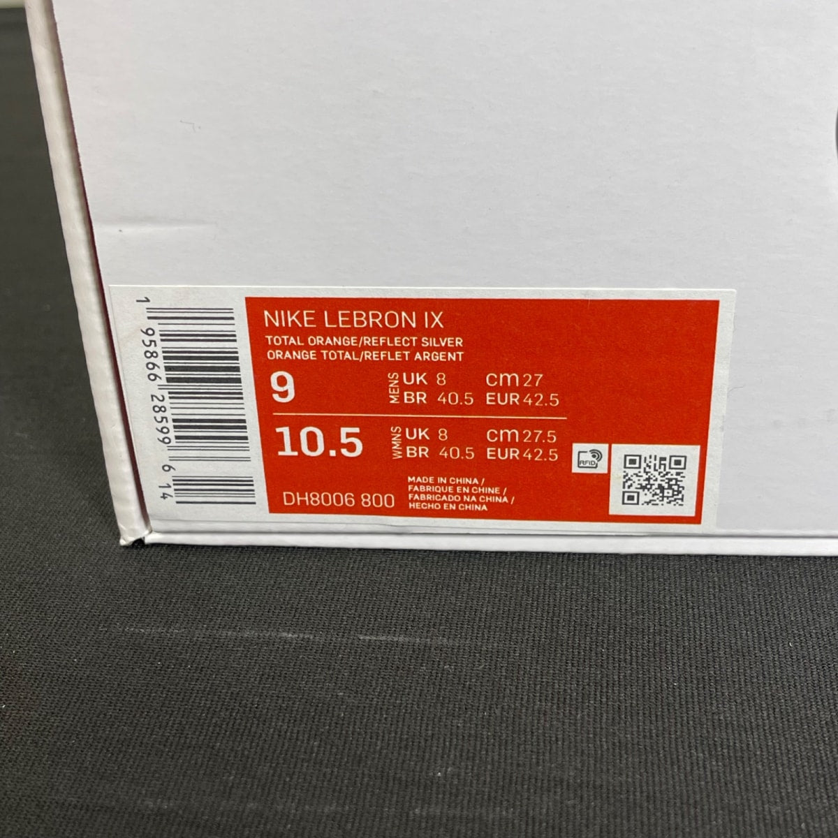 Nike LeBron 9 Big Bang (2022) 9 (Moderately Worn Pre-Owned)NikeTotal Orange/Reflect Silver-Team Orange - Image 7