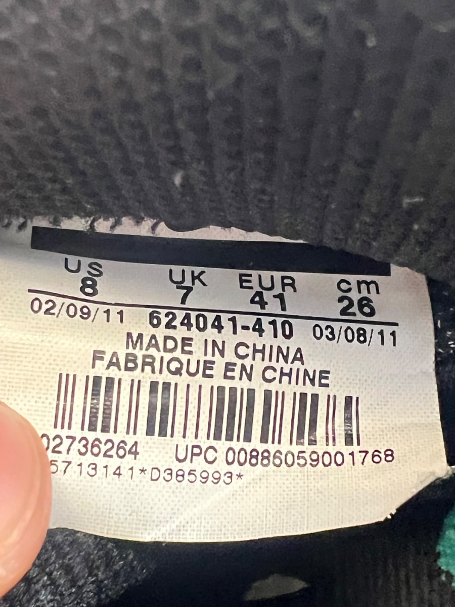 Nike Air Foamposite Pro Electric Blue 8 (Moderately Worn Pre-Owned)NikeRetro/Black-White - Image 7