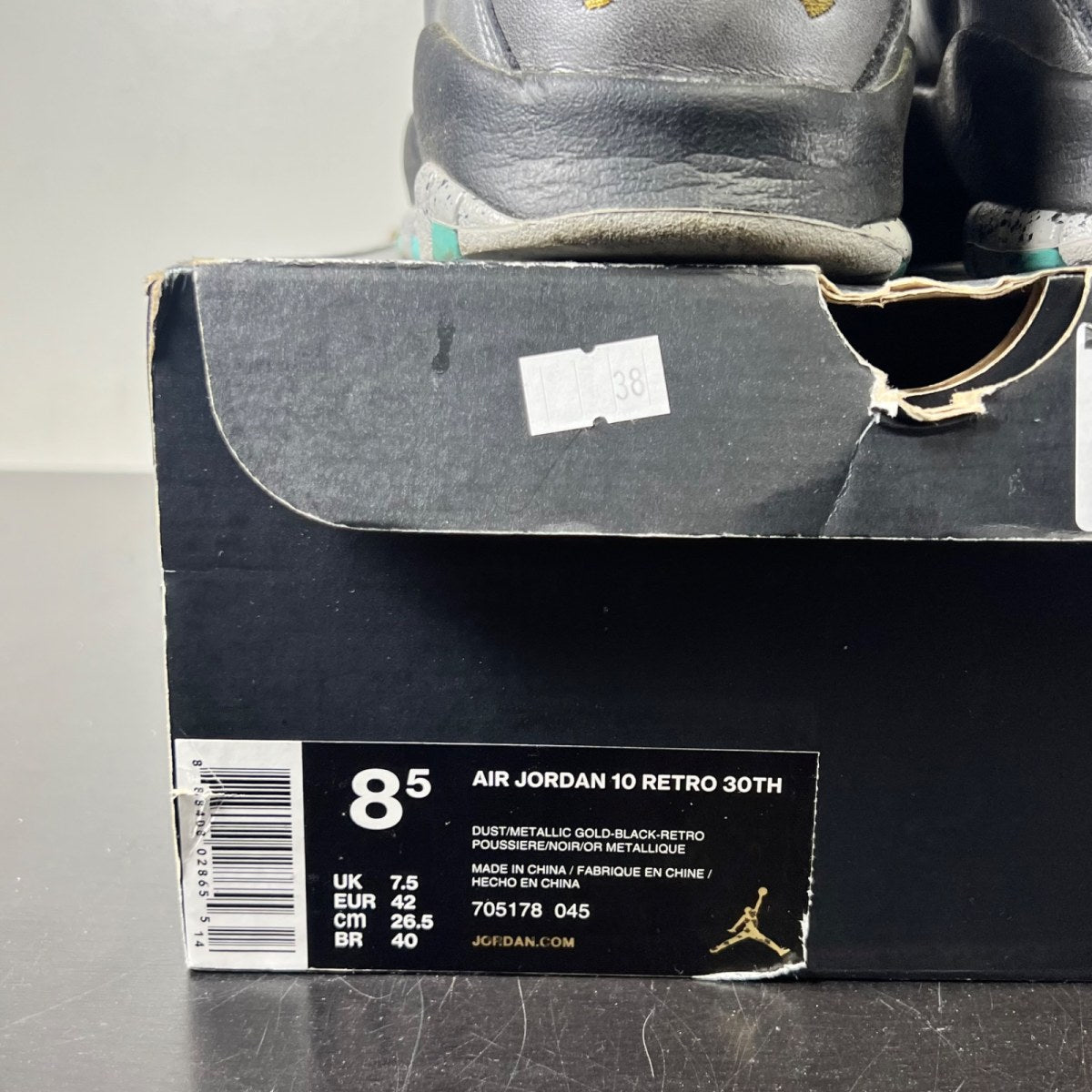 Jordan 10 Retro Lady of Liberty 30th Anniversary 8.5 (Lightly Worn Pre-Owned)JordanDust/Metallic Gold-Black-Retro - Image 5