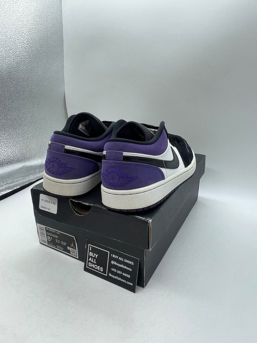Jordan 1 Low Court Purple 8.5 (Moderately Worn Pre-Owned) - Image 5