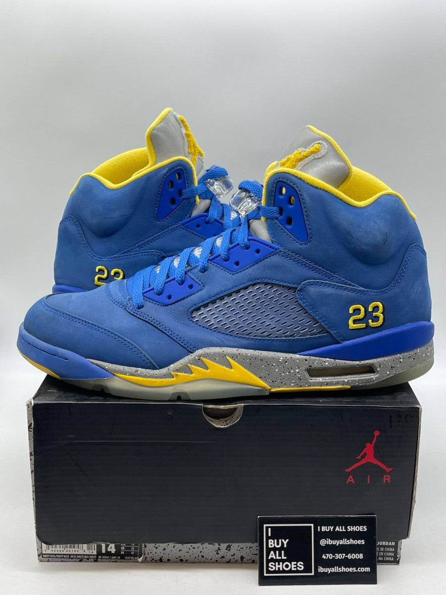 Jordan 5 Retro JSP Laney Varsity Royal 14 (Moderately Worn Pre-Owned) - Image 1
