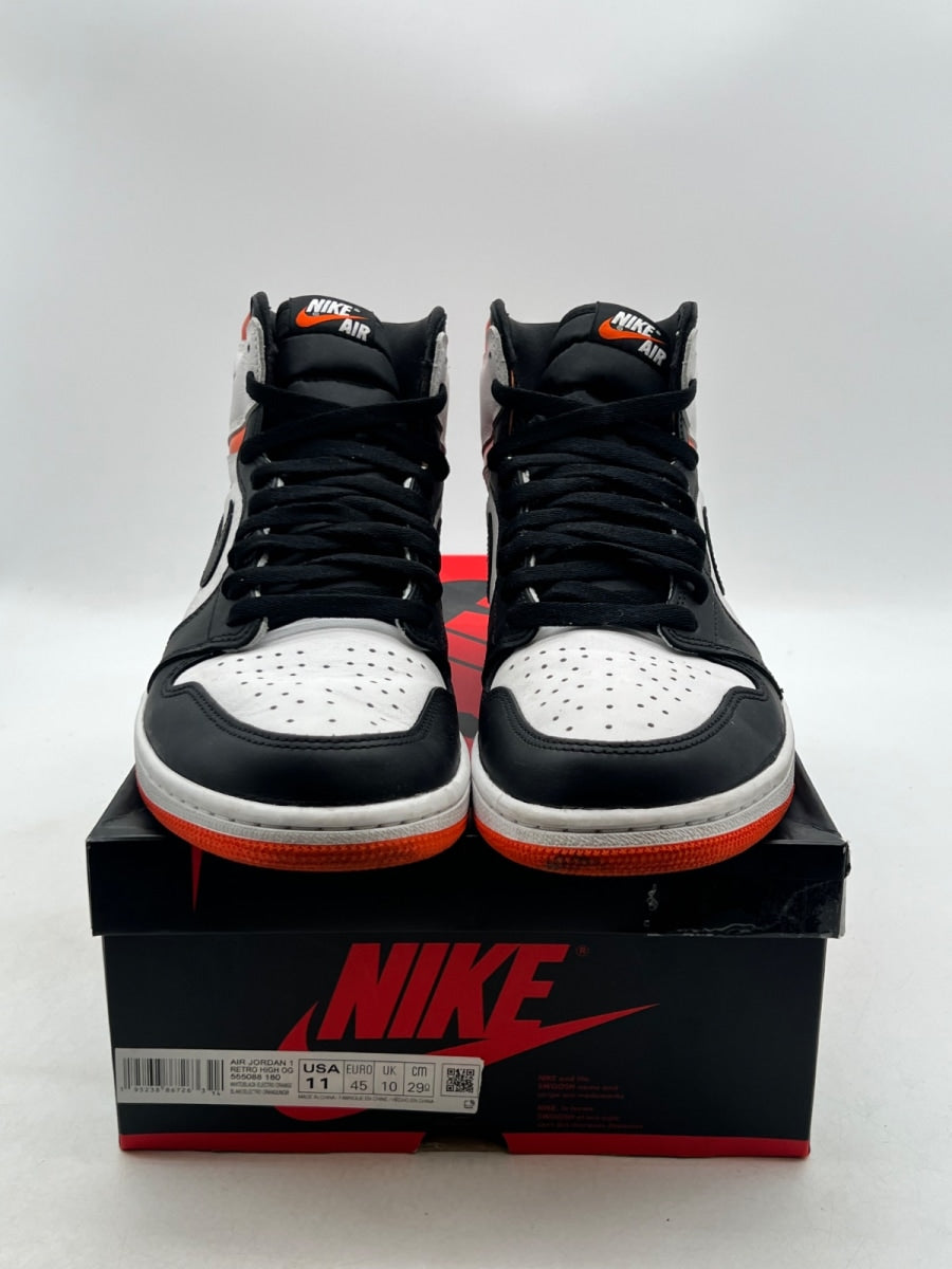 Jordan 1 Retro High Electro Orange 11 (Lightly Worn Pre-Owned)JordanWhite/Electro Orange-Black - Image 2