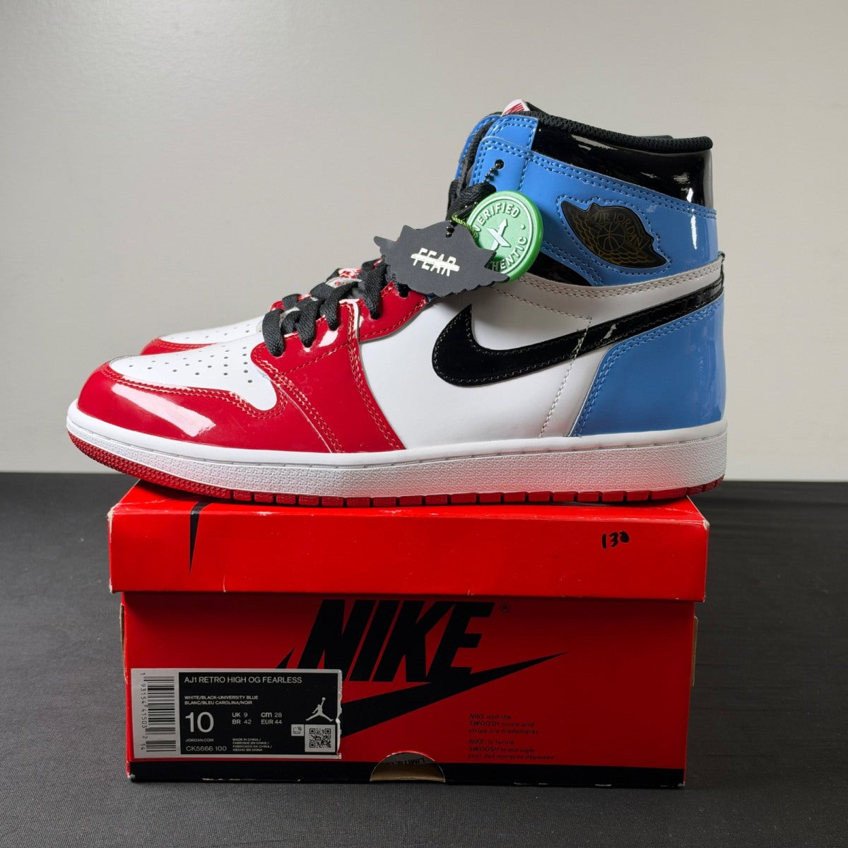 Jordan 1 Retro High Fearless UNC Chicago (Size 10) - Image 3