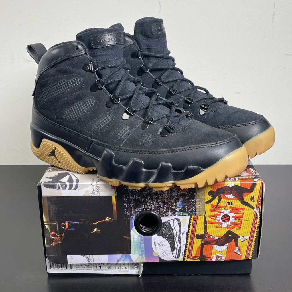 Jordan 9 Retro Boot NRG Black Light Gum 11 (Moderately Worn Pre-Owned)JordanBlack/Black-Gum Light Brown - Image 1