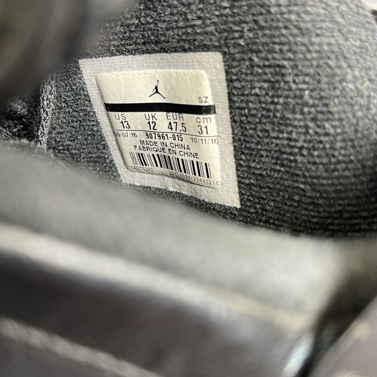 Jordan 6 Retro All-Star Chameleon (2017) 13 (Moderately Worn Pre-Owned)JordanBlack/Black-Metallic Silver-White - Image 6