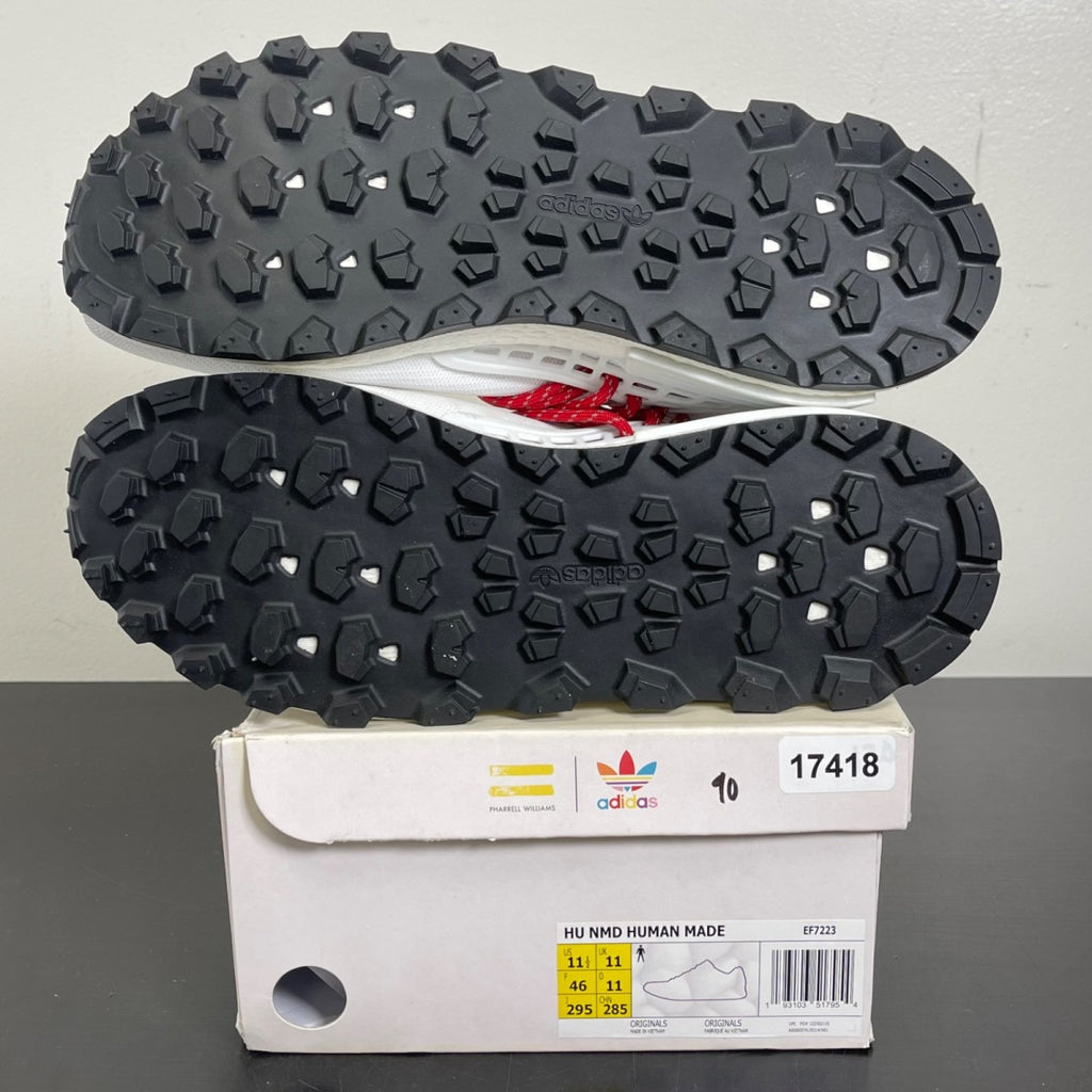 adidas NMD HU Pharrell Human Made White Red 11.5 (Moderately Worn Pre-Owned)adidasWhite/White/Red - Image 5