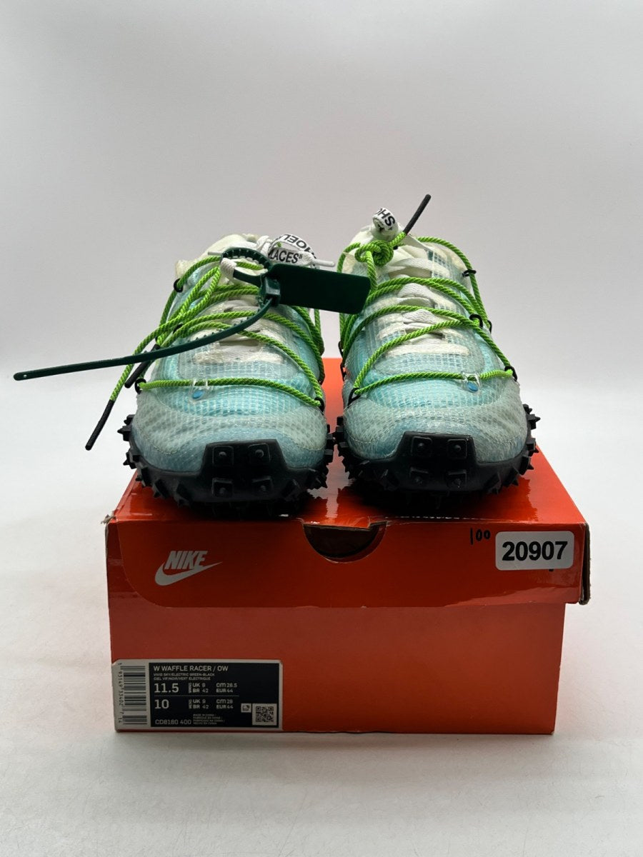 Nike Waffle Racer Off-White Vivid Sky (Women's) 11.5W (Lightly Worn Pre-Owned) - Image 2
