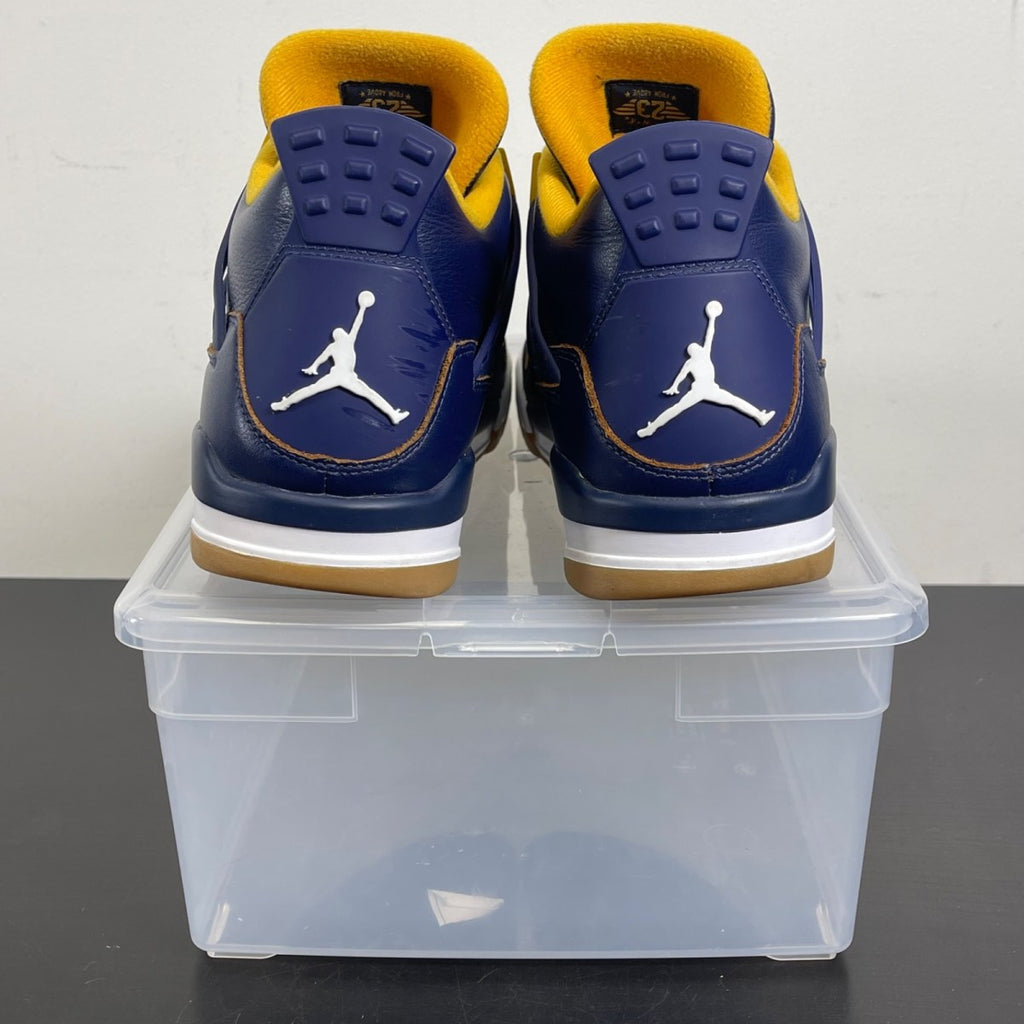 Jordan 4 Retro Dunk From Above 11 (Moderately Worn Pre-Owned)JordanMidnight Navy/Metallic Gold-Gold Leaf-White - Image 4