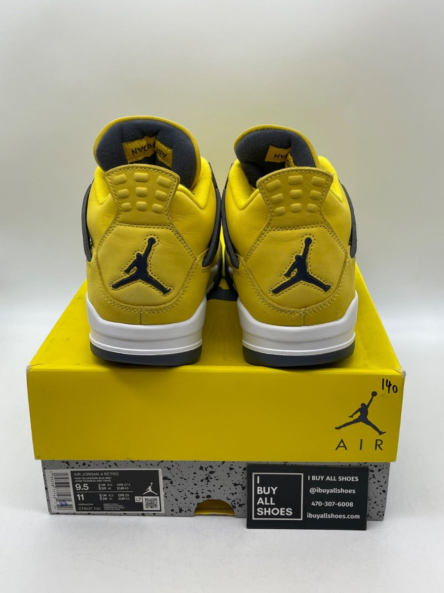 Jordan 4 Retro Lightning (2021) 9.5 (Moderately Worn Pre-Owned) - Image 3