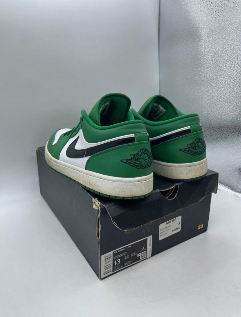 Jordan 1 Low Pine Green 13 (Heavily Worn Pre-Owned)JordanPine Green/Black-White - Image 4