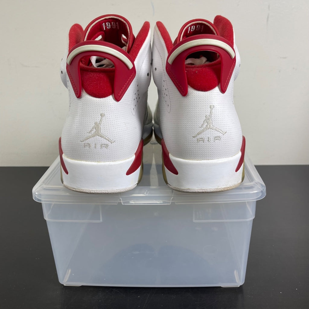 Jordan 6 Retro Alternate Hare 11.5 (Moderately Worn Pre-Owned)JordanWhite/Gym Red-Pure Platinum - Image 3
