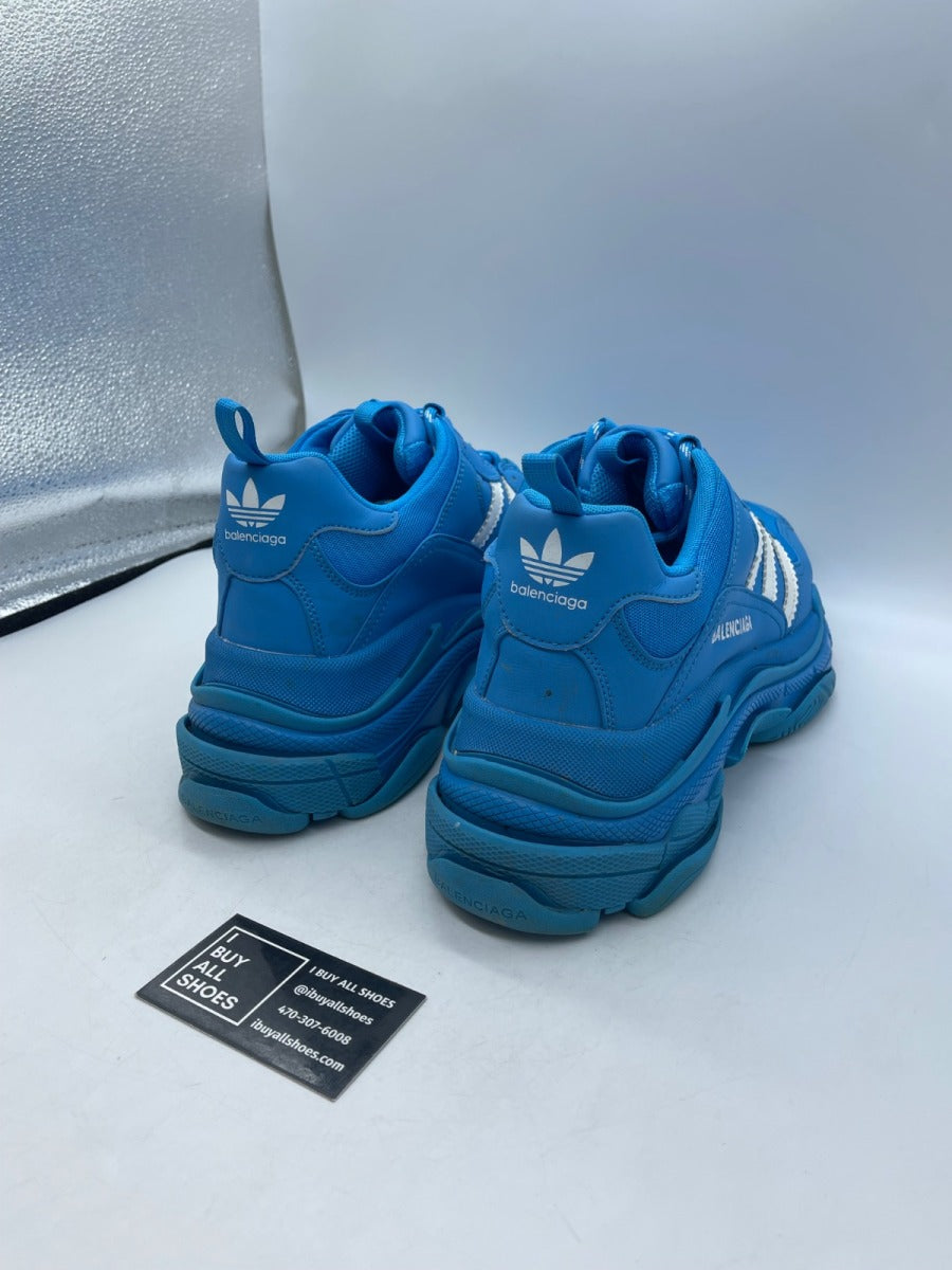 Balenciaga Triple S adidas Blue White 46 (Moderately Worn Pre-Owned) - Image 5
