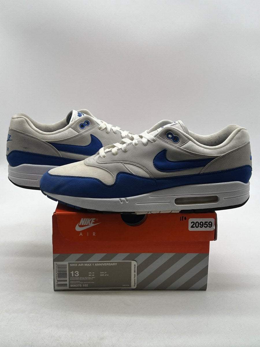 Nike Air Max 1 Anniversary Royal (2017 Restock) 13 (Lightly Worn Pre-Owned) - Image 1
