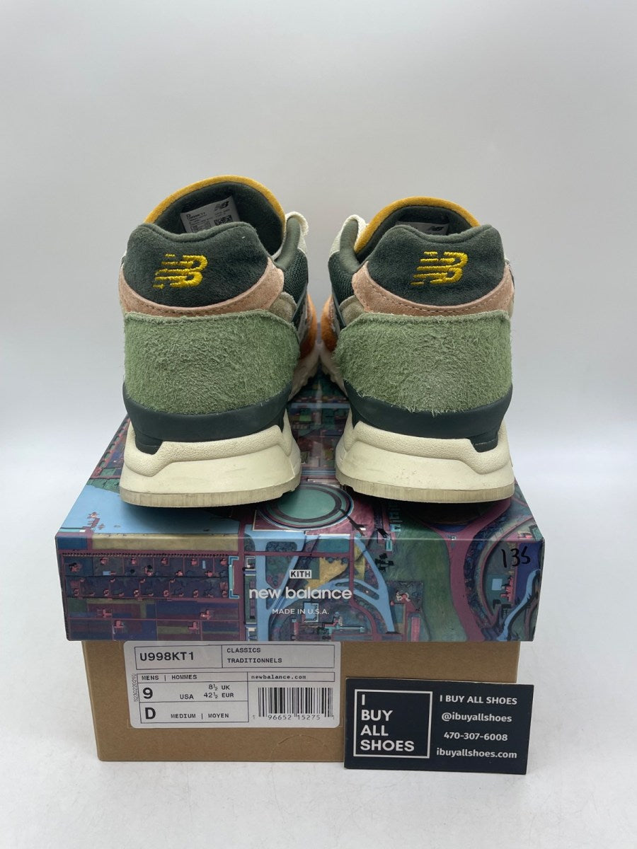 New Balance 998 Ronnie Fieg & Frank Lloyd Wright Foundation Broadacre City Aloe Wash 9 (Moderately Worn Pre-Owned) - Image 3