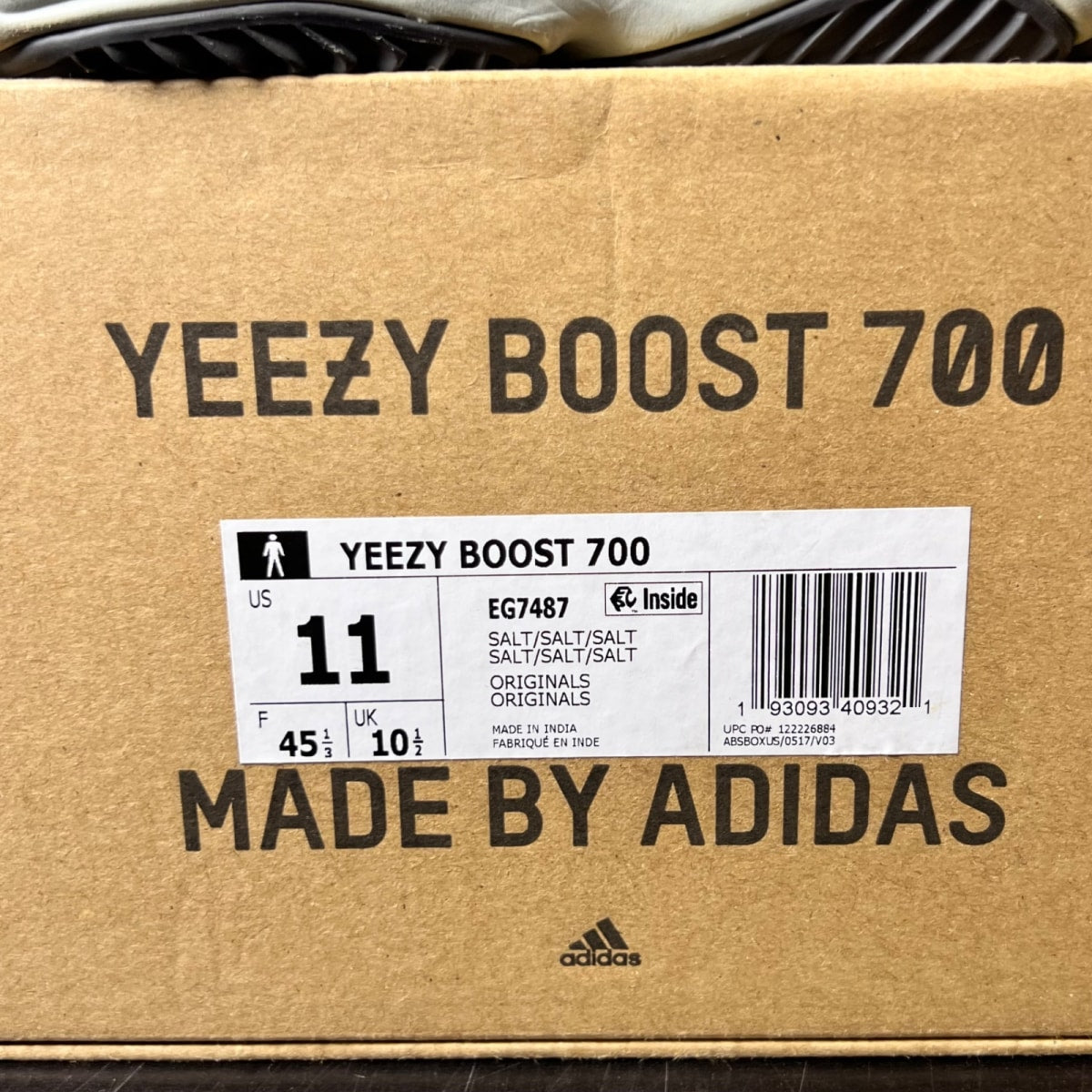 adidas Yeezy Boost 700 Salt 11 (Lightly Worn Pre-Owned)adidasSalt/Salt/Salt - Image 4