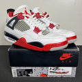 Jordan 4 Retro Fire Red (2020) 10 (Moderately Worn Pre-Owned)JordanWhite/Black-Tech Grey-Fire Red - Image 1