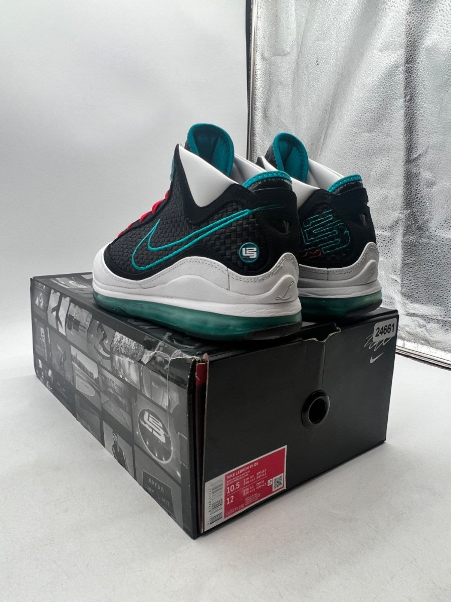 Nike LeBron 7 NFW Red Carpet (2019) 10.5 (Moderately Worn Pre-Owned)NikeWhite/Black-Glass Blue-Challenge Red - Image 4