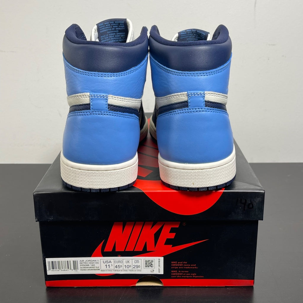 Jordan 1 Retro High Obsidian 11.5 (Moderately Worn Pre-Owned)JordanSail/Obsidian-University Blue - Image 4