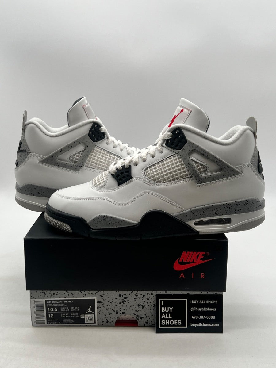 Jordan 4 Retro White Cement (2025) 10.5 (VNDS Pre-Owned) - Image 1