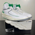 Jordan 2 Retro Lucky Green 13 (Moderately Worn Pre-Owned)JordanWhite/Lucky Green/Sail/Light Steel Grey - Image 1