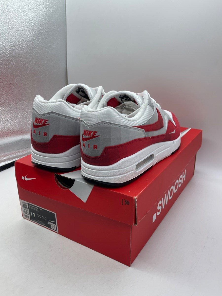 Nike Air Max 1 .SWOOSH Low Poly 11 (Moderately Worn Pre-Owned)NikeUniversity Red/White/Neutral Grey - Image 5