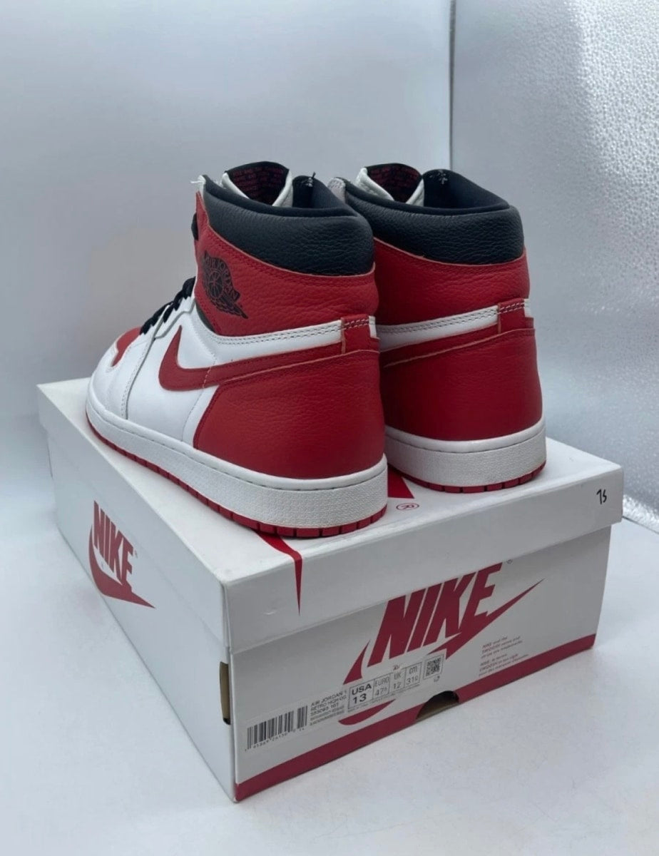 Jordan 1 Retro High OG Heritage 13 (Lightly Worn Pre-Owned)JordanWhite/University Red-Black - Image 4