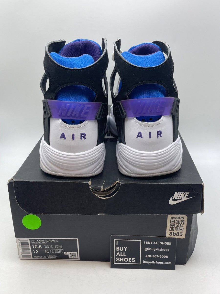 Nike Air Flight Huarache OG White Varsity Purple (2023) 10.5 (Moderately Worn Pre-Owned) - Image 3