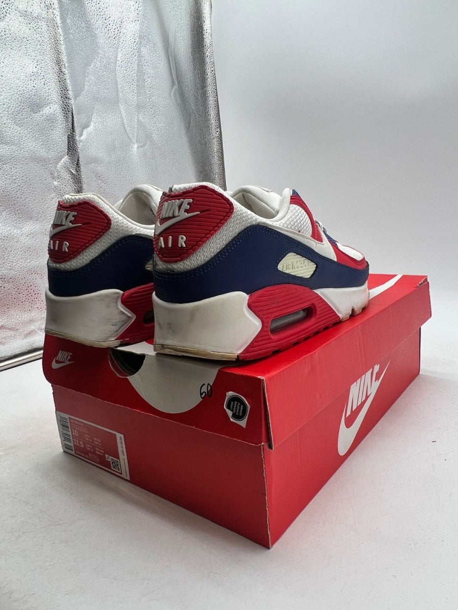Nike Air Max 90 USA (2020) 10 (Moderately Worn Pre-Owned)NikeWhite/Red-Royal - Image 5
