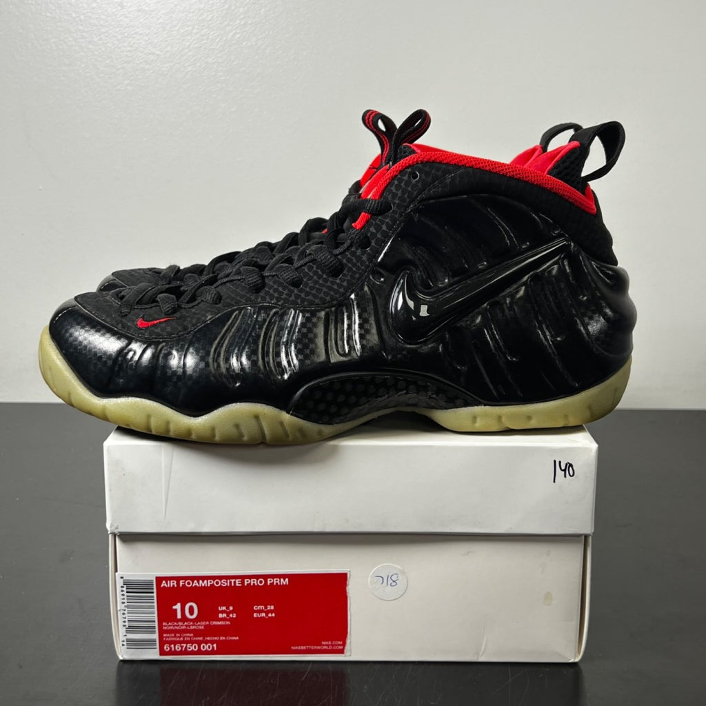 Nike Air Foamposite Pro Yeezy 10 (Lightly Worn Pre-Owned)NikeBlack/Laser Crimson - Image 3