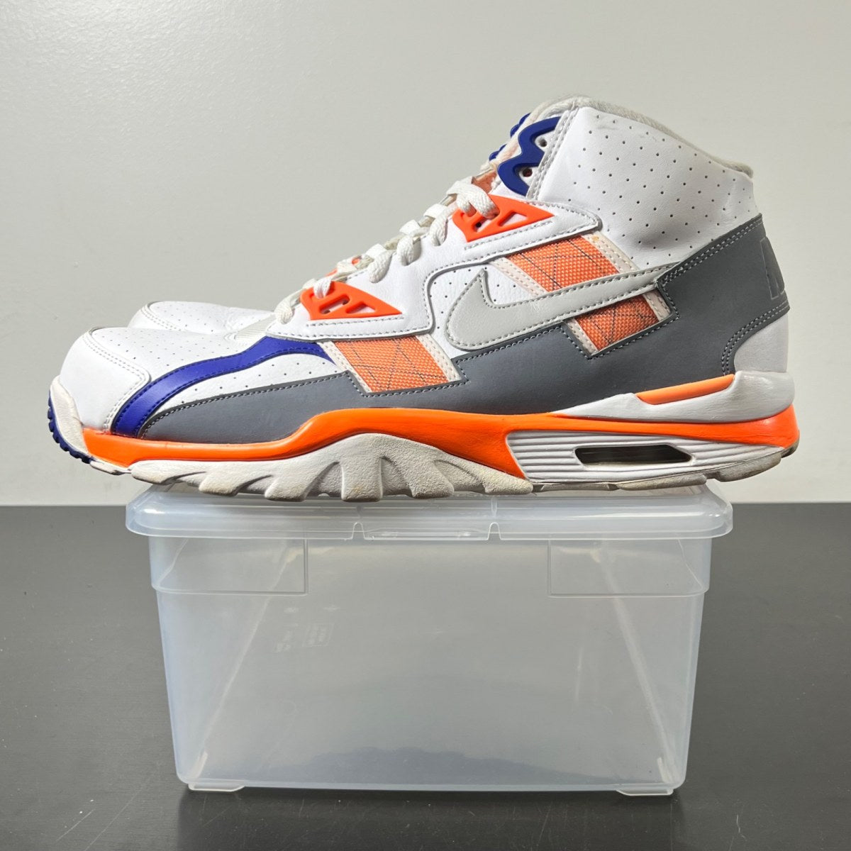 Nike Air Trainer SC High Auburn 14 (Moderately Worn Pre-Owned)NikeSail/Light Zen Grey/Tart - Image 3