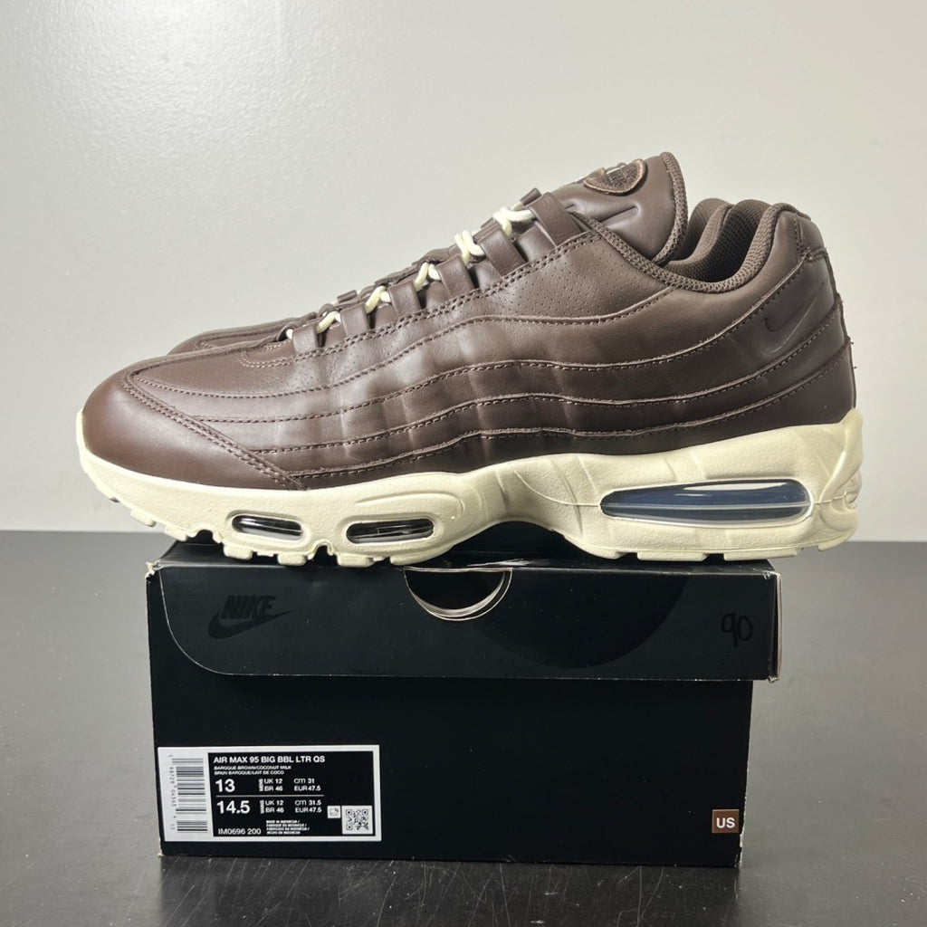 Nike Air Max 95 QS Big Bubble Baroque Brown Leather 13 (Lightly Worn Pre-Owned)NikeBaroque Brown/Baroque Brown/Black/Coconut Milk - Image 3