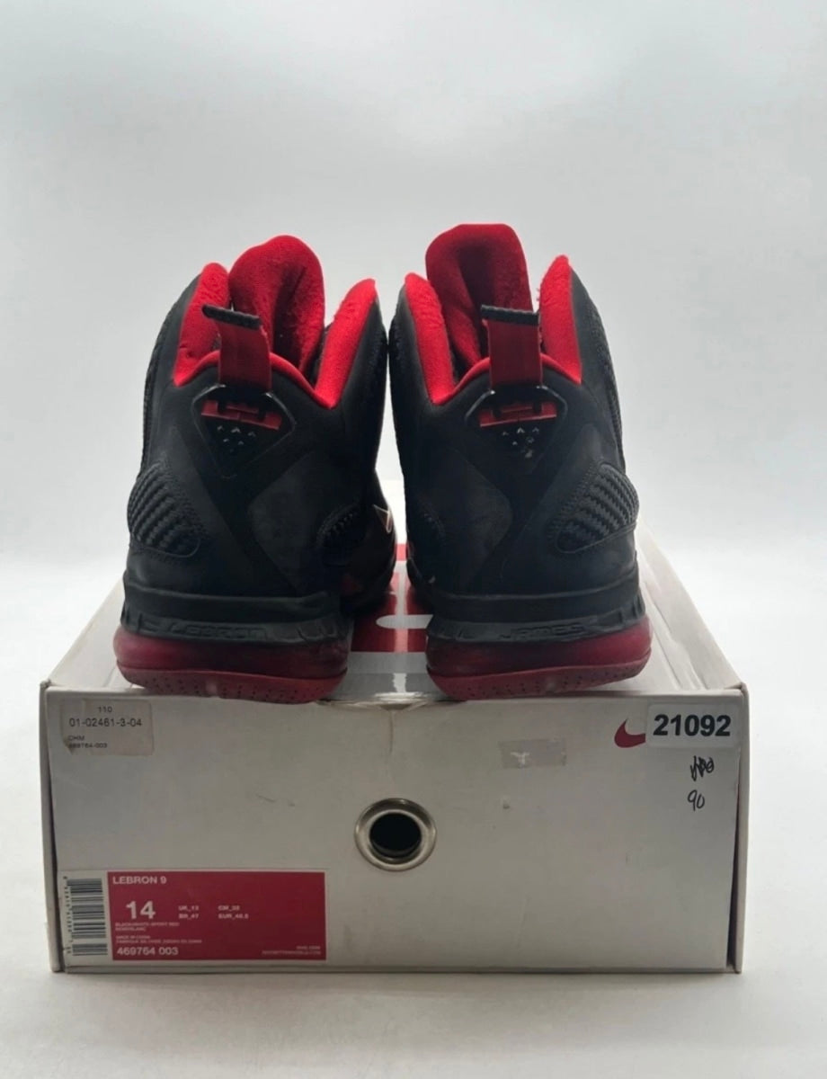 Nike LeBron 9 Miami Heat Away 14 (Moderately Worn Pre-Owned)NikeBlack/White/Red - Image 3