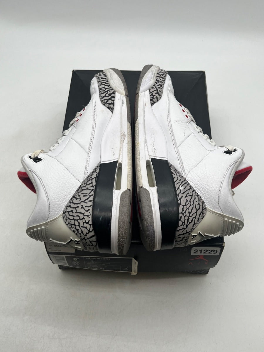 Jordan 3 Retro White Cement (2011) 8.5 (Moderately Worn Pre-Owned) - Image 9
