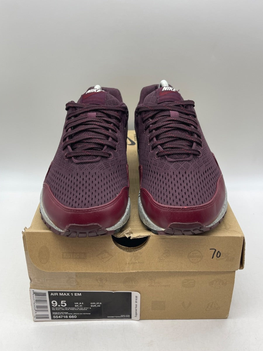 Nike Air Max 1 EM London 9.5 (Moderately Worn Pre-Owned)NikeRedmhgny/Red Mhgny-Team Red-Strt G - Image 2