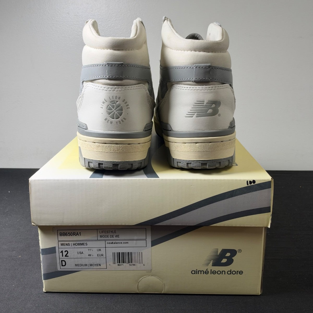 New Balance 650R Aime Leon Dore White Grey (Size 12) - Image 5