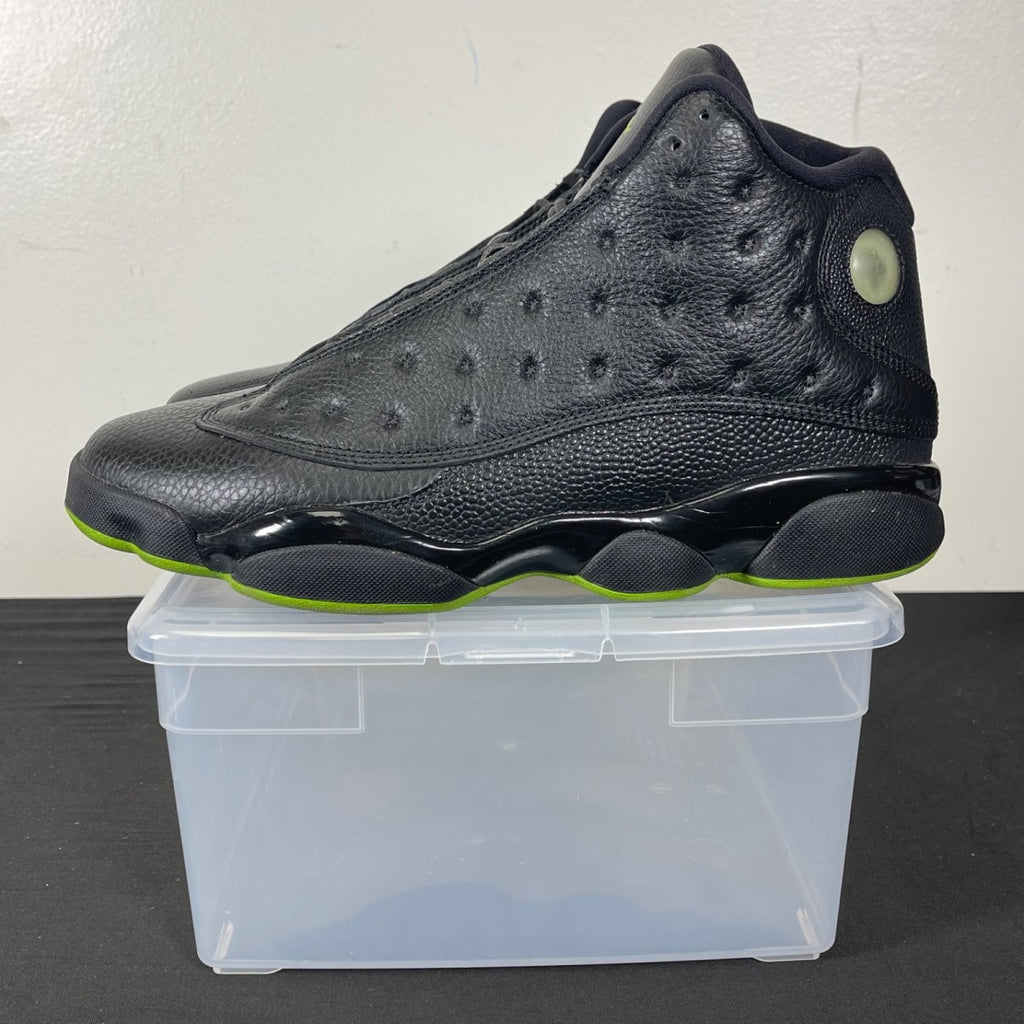 Jordan 13 Retro Altitude (2017) 10.5 (Moderately Worn Pre-Owned)JordanBlack/Altitude Green - Image 3