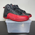 Jordan 12 Retro Flu Game (2016) 8.5 (Moderately Worn Pre-Owned)JordanBlack/Varsity Red - Image 1
