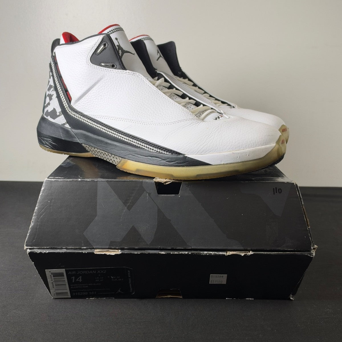 Jordan 22 OG White Varisty Red (Size 14) - Image 1
