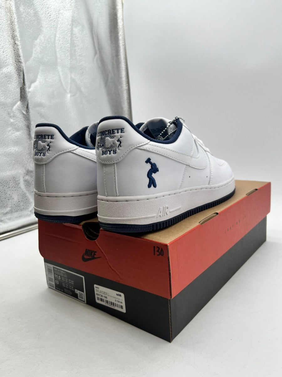 Nike Air Force 1 Low Lil Yachty Concrete Boys It's Us 11.5 (Lightly Worn Pre-Owned)NikeWhite/White/Midnight Navy/Dark Powder Blue - Image 5