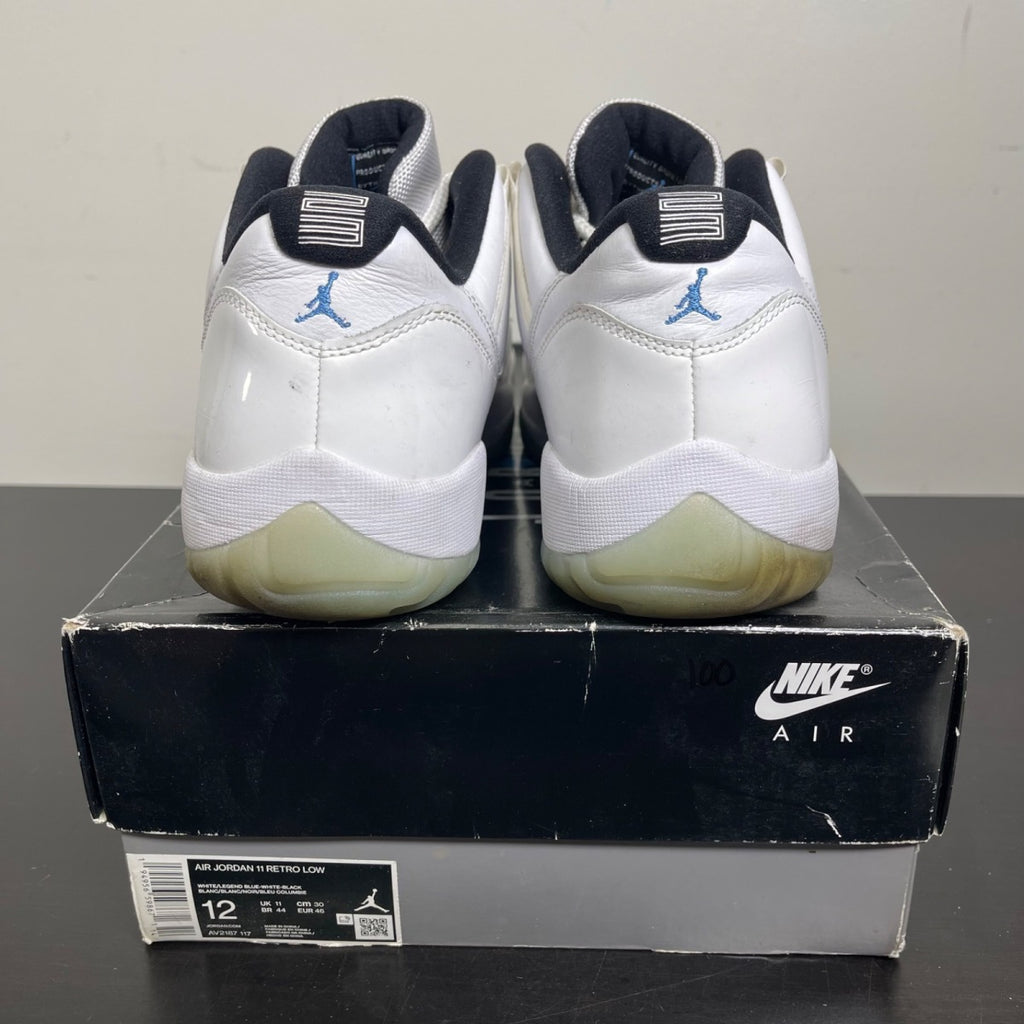 Jordan 11 Retro Low Legend Blue 12 (Moderately Worn Pre-Owned)JordanWhite/White-Black-Legend Blue - Image 4