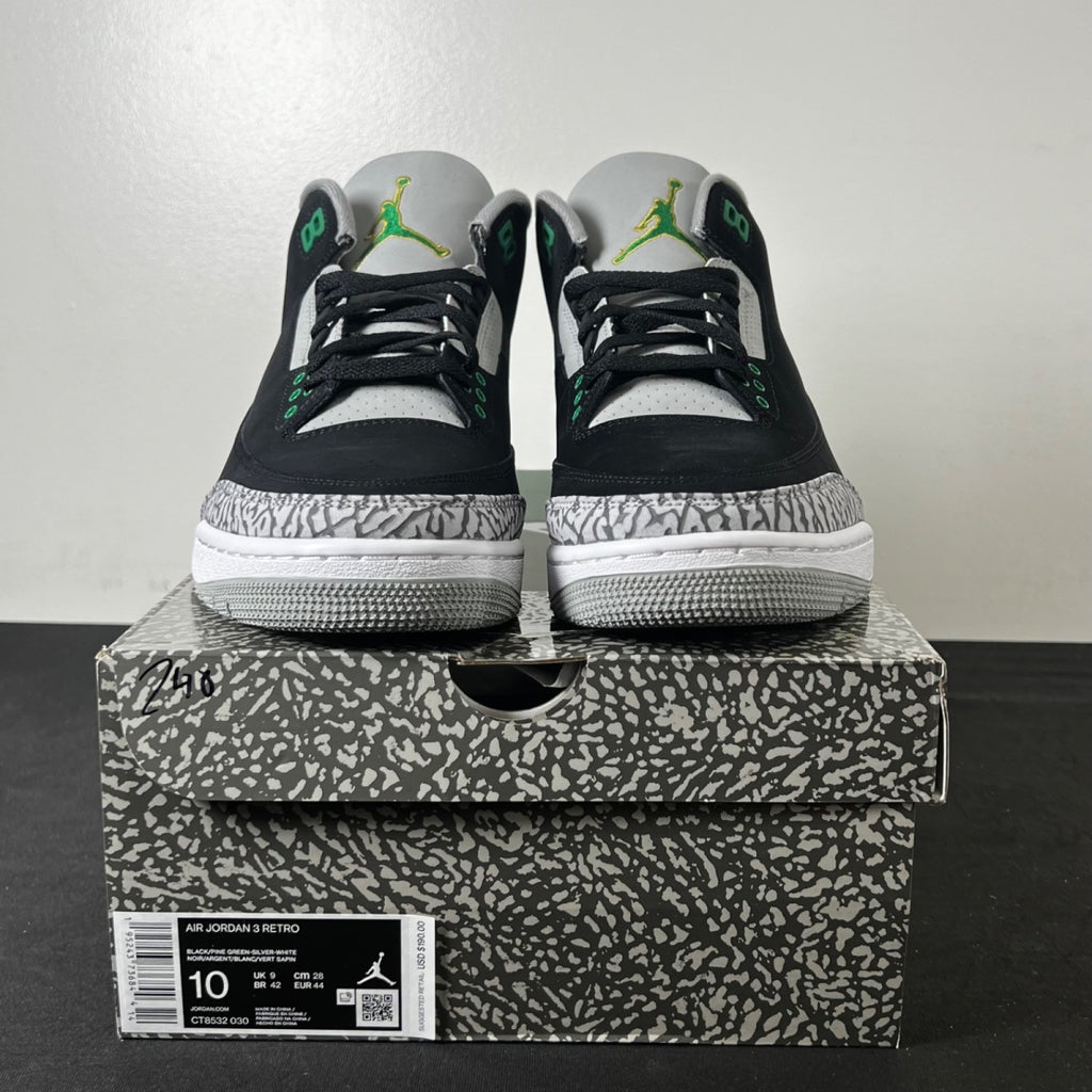 Jordan 3 Retro Pine Green (Size 10) - Image 2