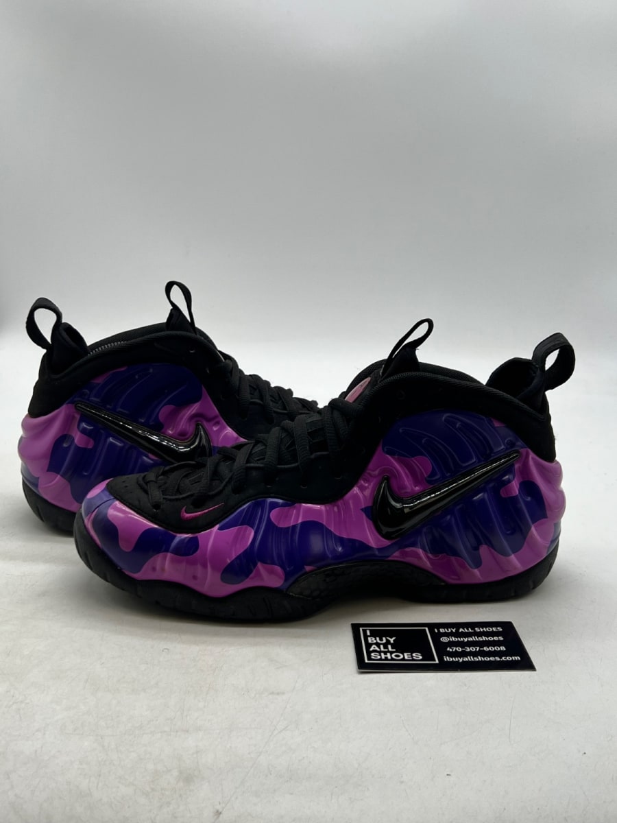 Nike Air Foamposite Pro Purple Camo 9 (Lightly Worn Pre-Owned) - Image 1