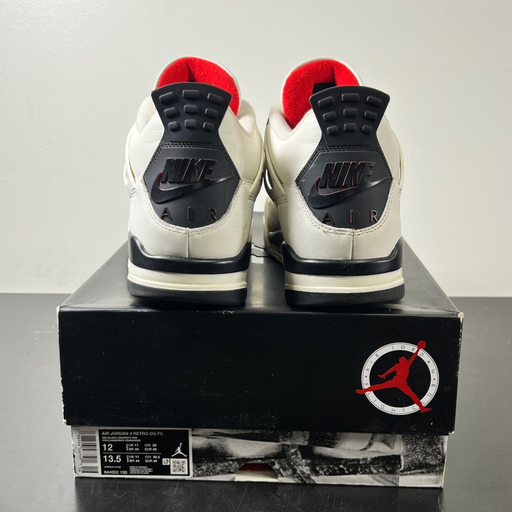 Jordan 4 Retro OG Flight Club 12 (Moderately Worn Pre-Owned)JordanSail/Black/University Red - Image 5