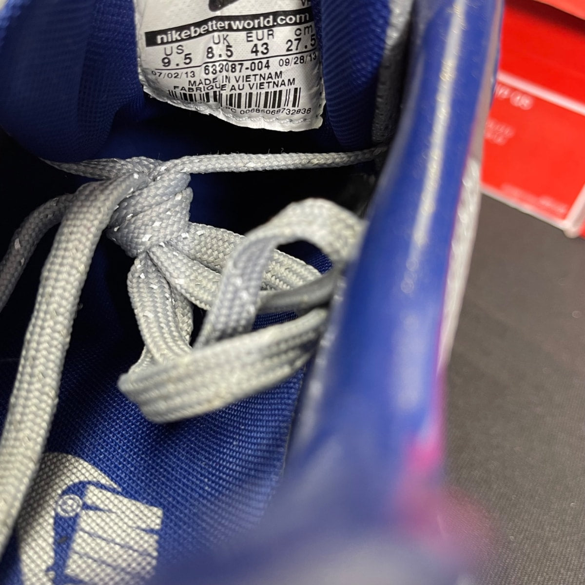 Nike Air Max 1 Night Track Royal 9.5 (Moderately Worn Pre-Owned)NikeMetallic Silver/Deep Royal Blue-Sail - Image 6