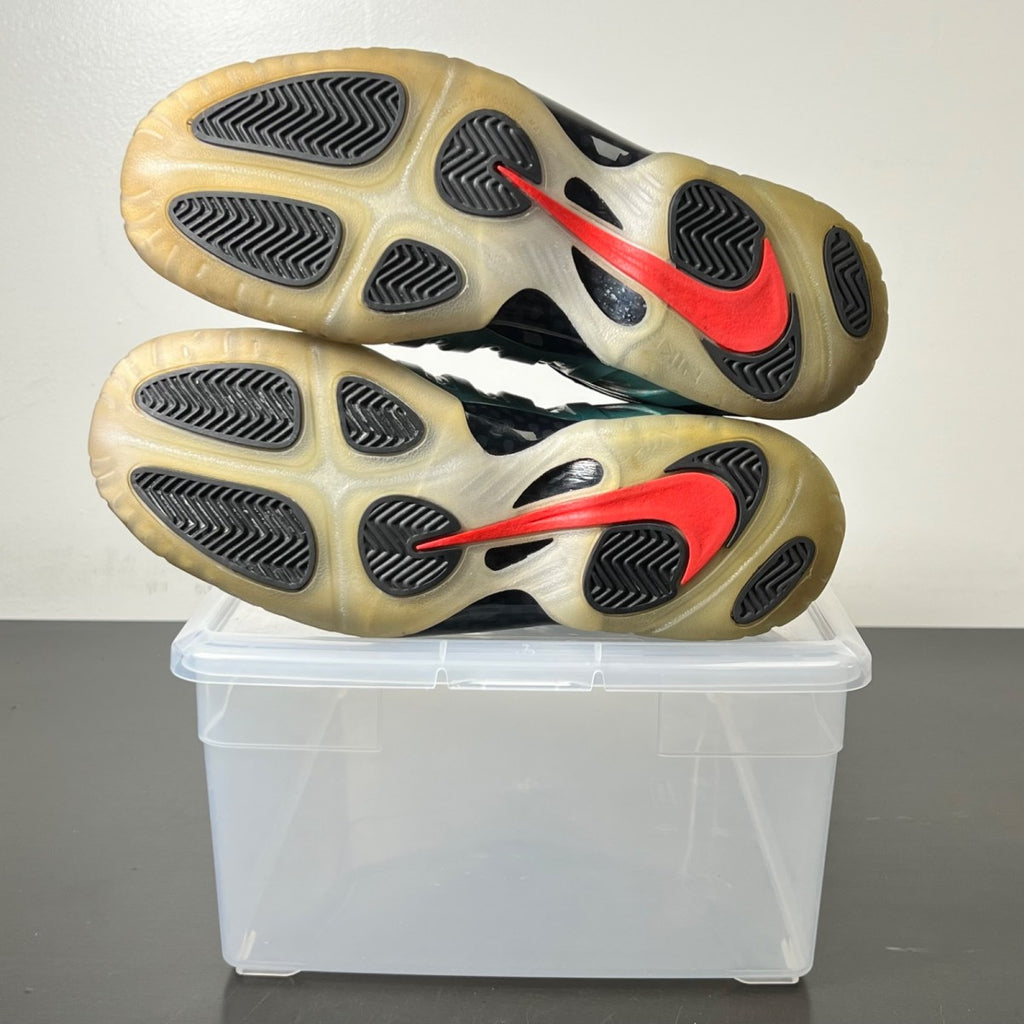 Nike Air Foamposite One Gone Fishing (GS) 7Y (Lightly Worn Pre-Owned)NikeDk Emerald/Black-Challenge Red - Image 5