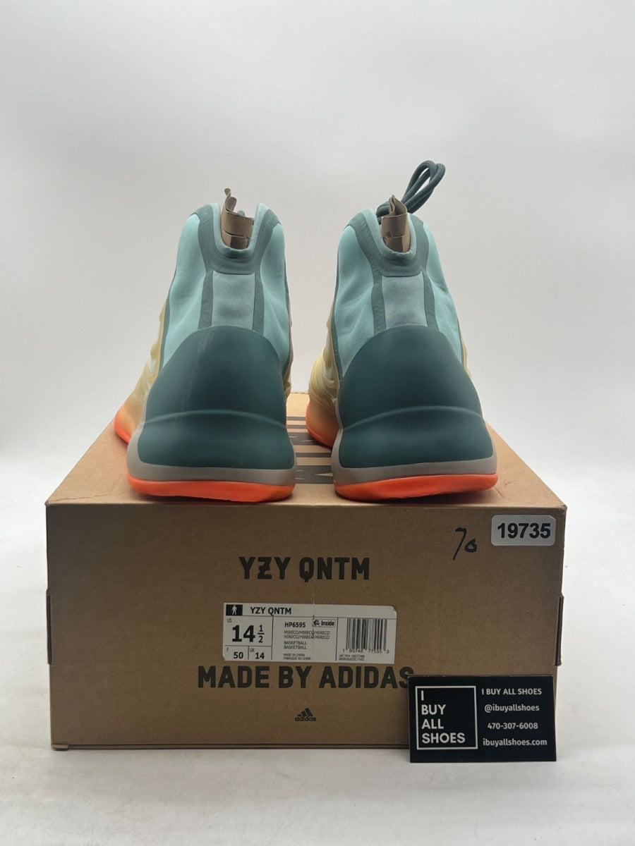 adidas Yeezy QNTM Hi-Res Coral 14.5 (Lightly Worn Pre-Owned) - Image 6